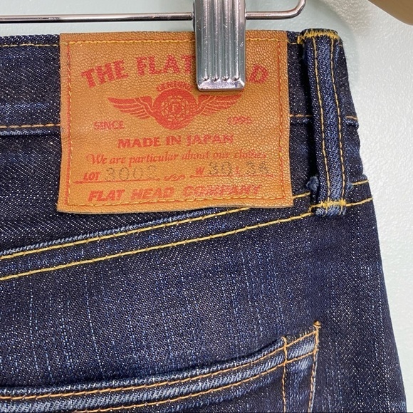 Flat Head 3002 Slim Tapered Blue Dark Wash Jeans Sz 30 - Picture 4 of 13